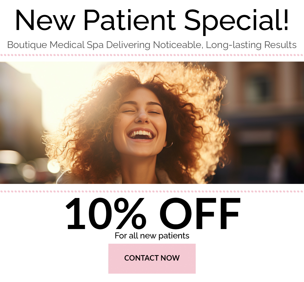 Enfuse Med Spa promotional popup